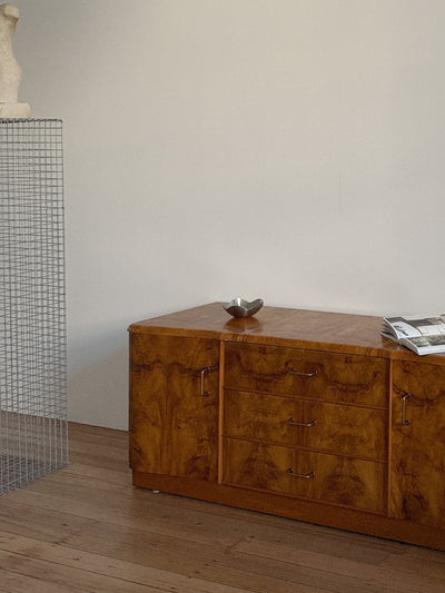 Walnut Burl Low Sideboard
