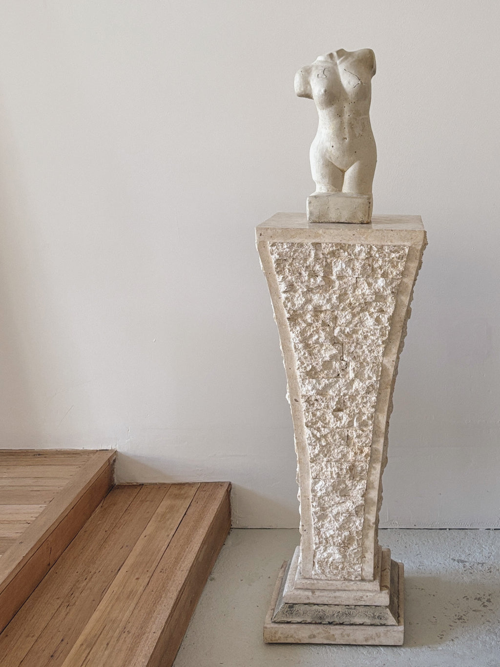 Fossil Stone Plinth
