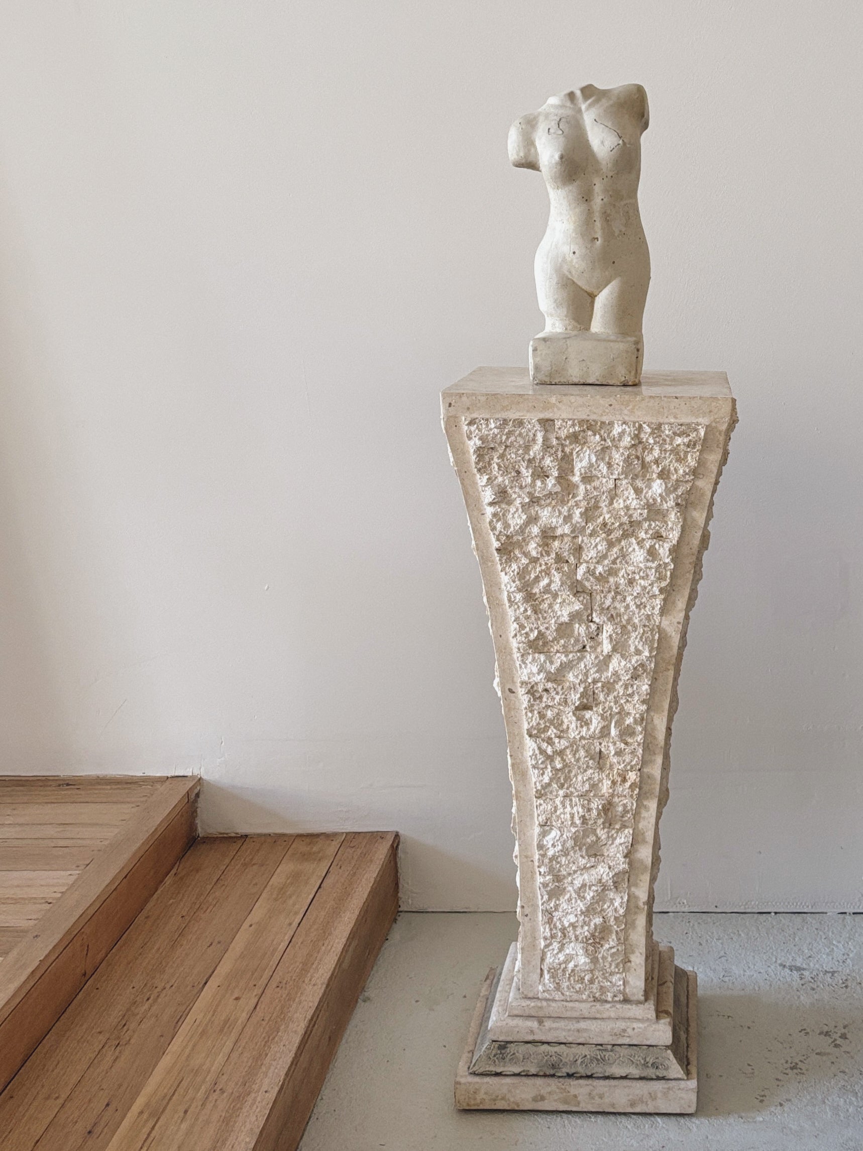 Fossil Stone Plinth