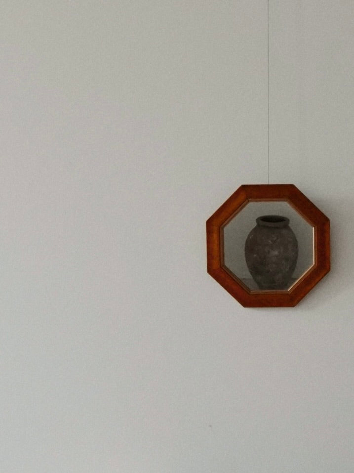 Hexagon Burl Mirror