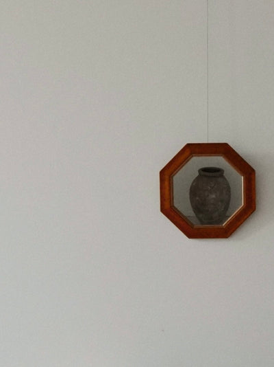 Hexagon Burl Mirror
