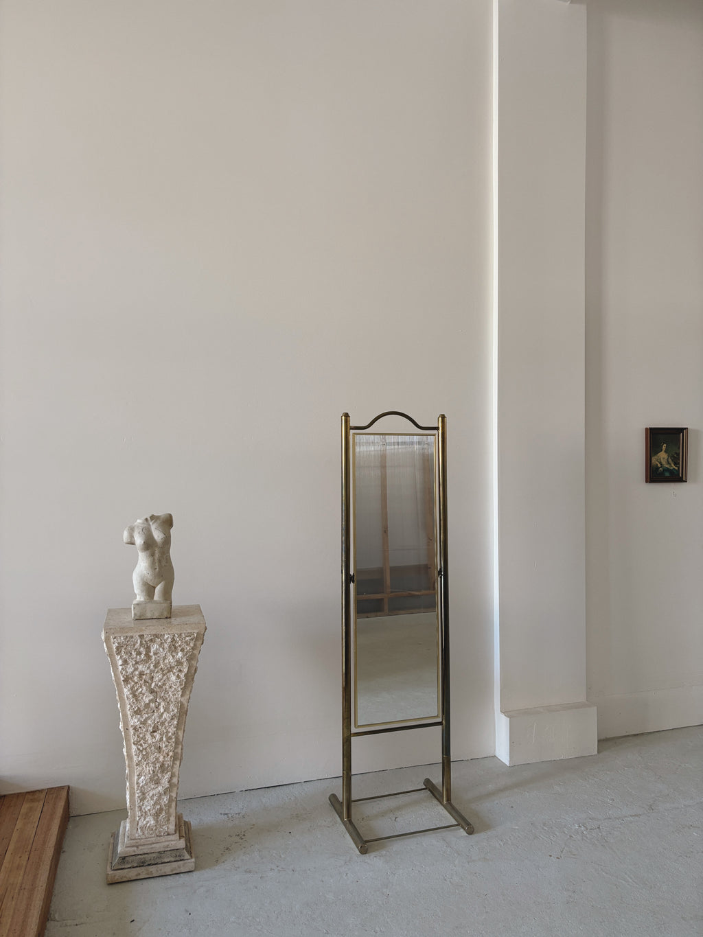 Brass Standing Mirror