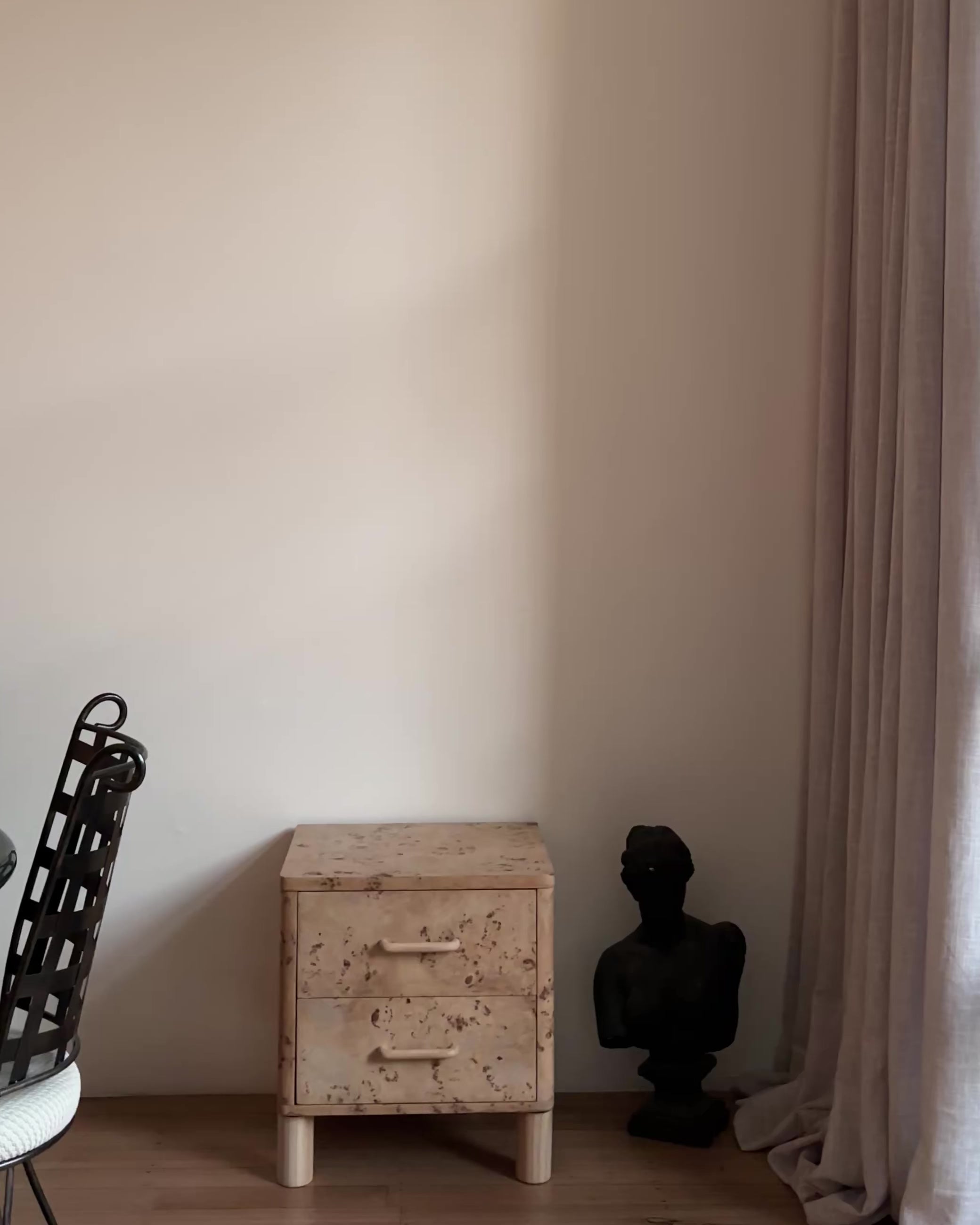 Light Burl bedside tables